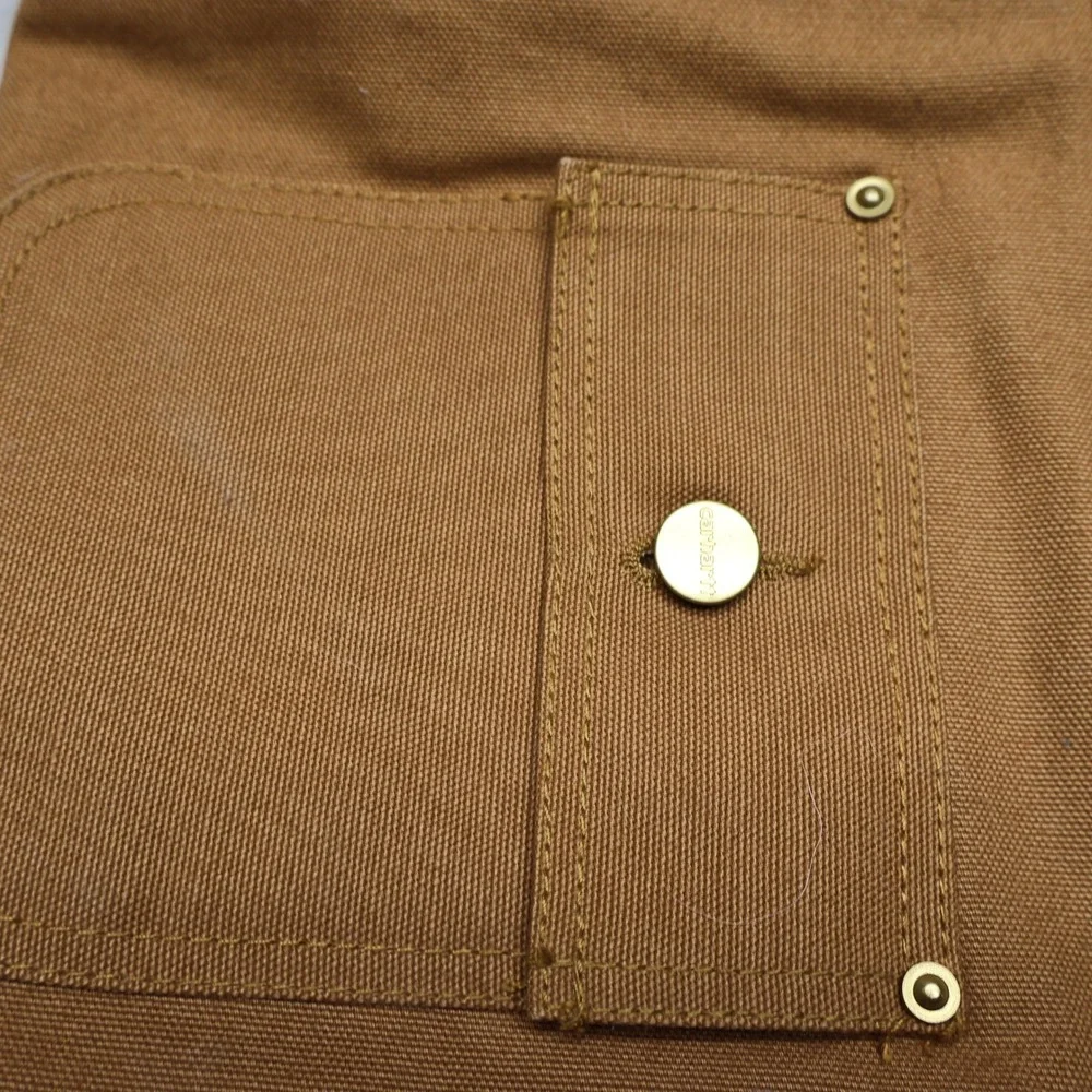 Carhartt Dog Chore Coat Large Brown Duck Canvas Quilted Lined Adjustable Outdoor